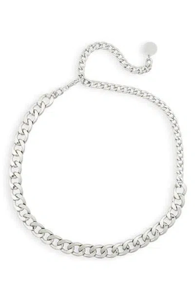 Vince Camuto Curb Link Chain Belt In Silver