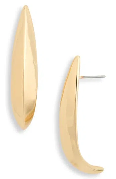 Vince Camuto Curved Bar Stud Earrings In Gold