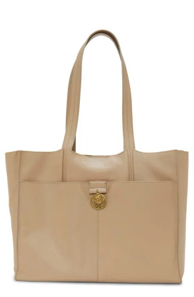 Vince Camuto Cyril Leather Tote In Light Beige