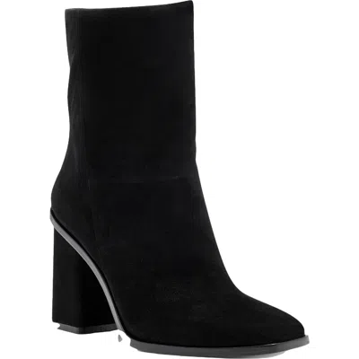 Vince Camuto Dantania Womens Suede Square-toe Mid-calf Boots In Black