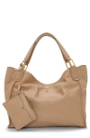Vince Camuto Deena Embossed Leather Tote In Brown