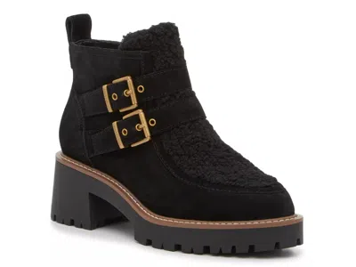 Vince Camuto Destonny Cozy Buckle Bootie In Black