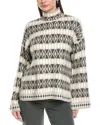 Vince Camuto Diamond Pattern Turtleneck Sweater In Multi