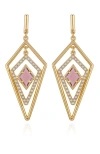 Vince Camuto Gold-tone Diamond Shaped Drop Earrings In Gold