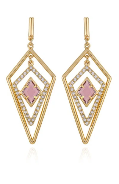 VINCE CAMUTO VINCE CAMUTO DIAMOND SHAPED DROP EARRINGS