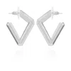 Vince Camuto Diamond Shaped Hoop Earrings In Metallic