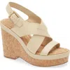Vince Camuto Diliah Platform Wedge Sandal In Gold