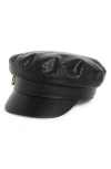 Vince Camuto Distressed Skipper Hat In Black