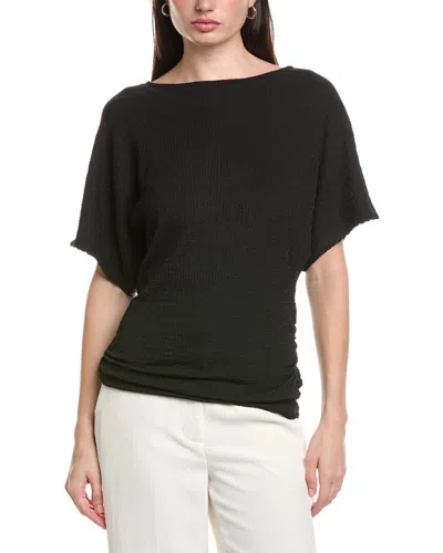 Vince Camuto Dolman Draped Top In Black