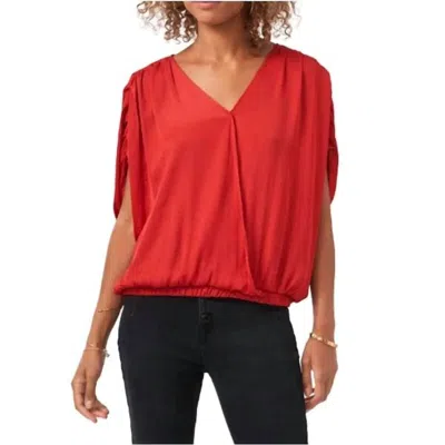Vince Camuto Dolman Sleeve Blouson Top In Orange