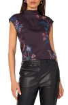 Vince Camuto Dolman Sleeve Charmeuse Top In Purple