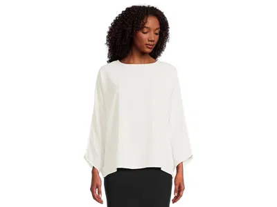 Vince Camuto Dolman Sleeve Round Neck Blouse In White