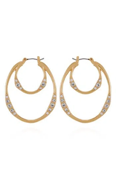 Vince Camuto Double Hoop Earrings In Goldtone