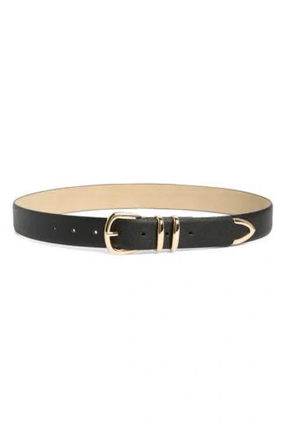 Vince Camuto Double Keeper Faux Leather Belt In Multi