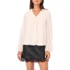 Vince Camuto Double Ruffle V-neck Top In Neutral