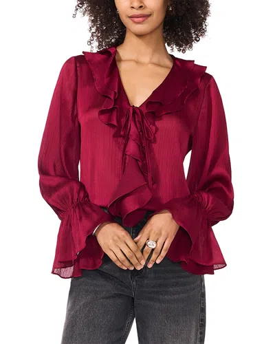 VINCE CAMUTO DOUBLE RUFFLED BLOUSE