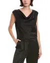 Vince Camuto Drape Neck Tank Top In Black