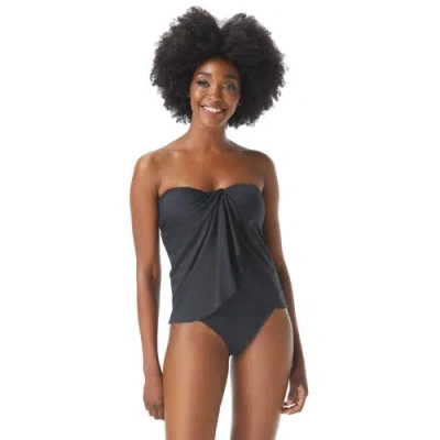 Vince Camuto Draped Bandeau Tankini Top