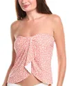 Vince Camuto Draped Bandini Top In Pink