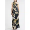 Vince Camuto Draped Satin Gown