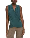 Vince Camuto Draped Surplice Tank In Blue