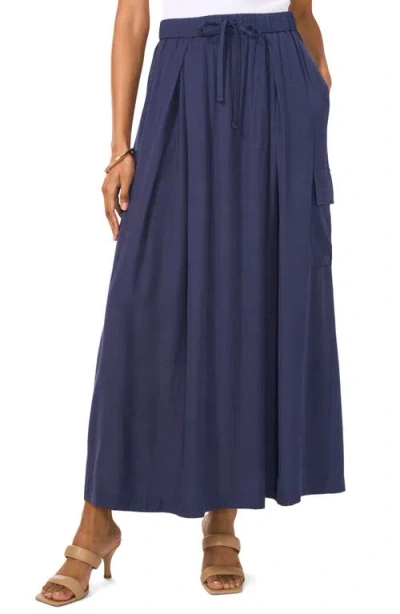 Vince Camuto Drawstring Midi Cargo Skirt In Canal Blue