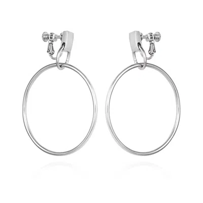 VINCE CAMUTO DROP HOOP CLIP ON EARRINGS