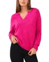 Vince Camuto Drop Shoulder Henley Neck Sweater In Pink