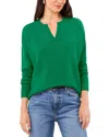 Vince Camuto Drop Shoulder V-neck Sweater In Green