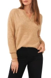Vince Camuto Drop Shoulder V-neck Sweater In Brown