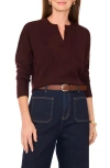 Vince Camuto Drop Shoulder V-neck Sweater In Red