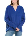 Vince Camuto Drop Shoulder V-neck Sweater In Blue