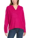 Vince Camuto Drop Shoulder Henley Neck Sweater In Pink