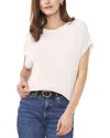 Vince Camuto Plus Size Elastic-hem Cap-sleeve Top In Grey