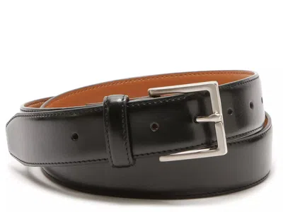 Vince Camuto Edge Stitched Leather Belt In Black