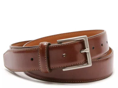 Vince Camuto Edge Stitched Leather Belt In Brown