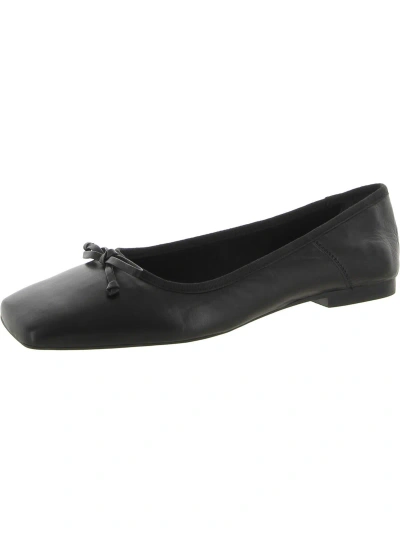 Vince Camuto Elanndo Womens Leather Slip On Ballet Flats In Black