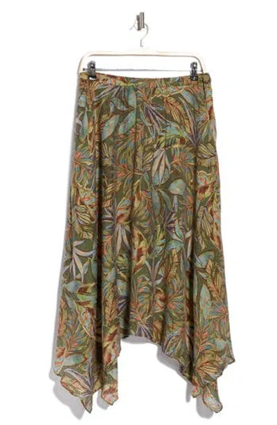 Vince Camuto Elastic Waist Midi Skirt In Clover-301