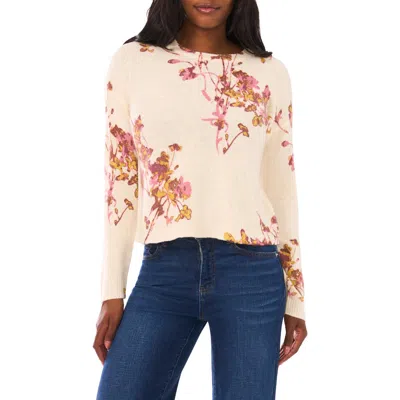 Vince Camuto Electric Bouquet Sweater In Neutral