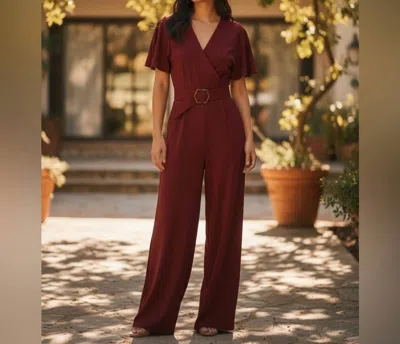 Vince Camuto Elegant Jumpsuit In Burgundy