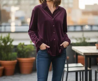 Vince Camuto Elegant Long Sleeve Button Down Shirt In Purple