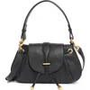 Vince Camuto Elic Leather Top Handle Bag In Black