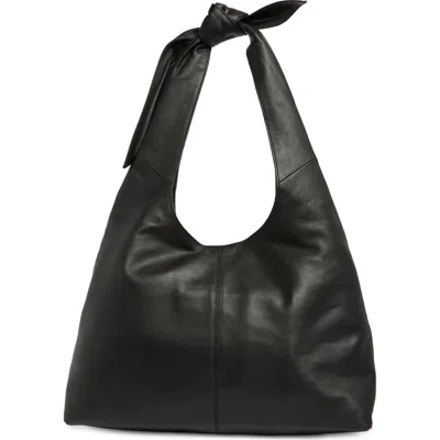 Vince Camuto Elice Leather Hobo Bag In Black