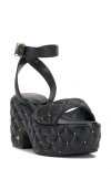Vince Camuto Ellah Ankle Strap Platform Sandal In Black