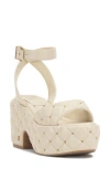Vince Camuto Ellah Ankle Strap Platform Sandal In White