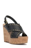 Vince Camuto Ellna Platform Wedge Sandal In Black