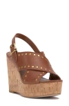 Vince Camuto Ellna Platform Wedge Sandal In Caramello
