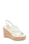 Vince Camuto Ellna Platform Wedge Sandal In White
