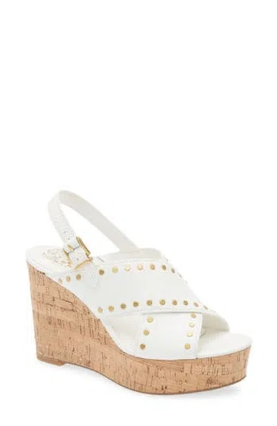 Vince Camuto Ellna Platform Wedge Sandal In White