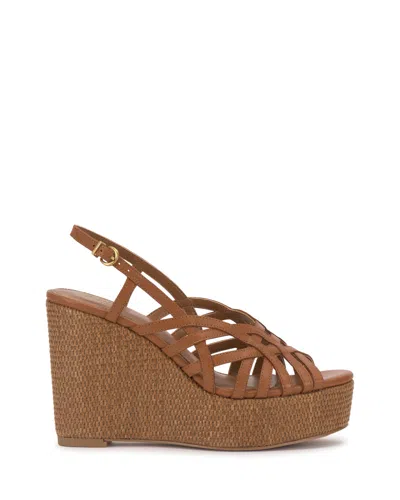 Vince Camuto Elody Wedge Sandal In Brown